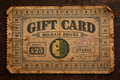 Carte-cadeau style ticket de rationnement WWII
